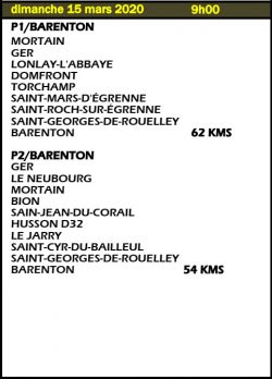 cyclos sortie du dimanche 15 mars