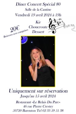 dîner concert spécial années 80