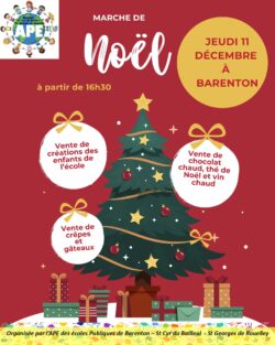 Affiche Noël événement rouge - 1